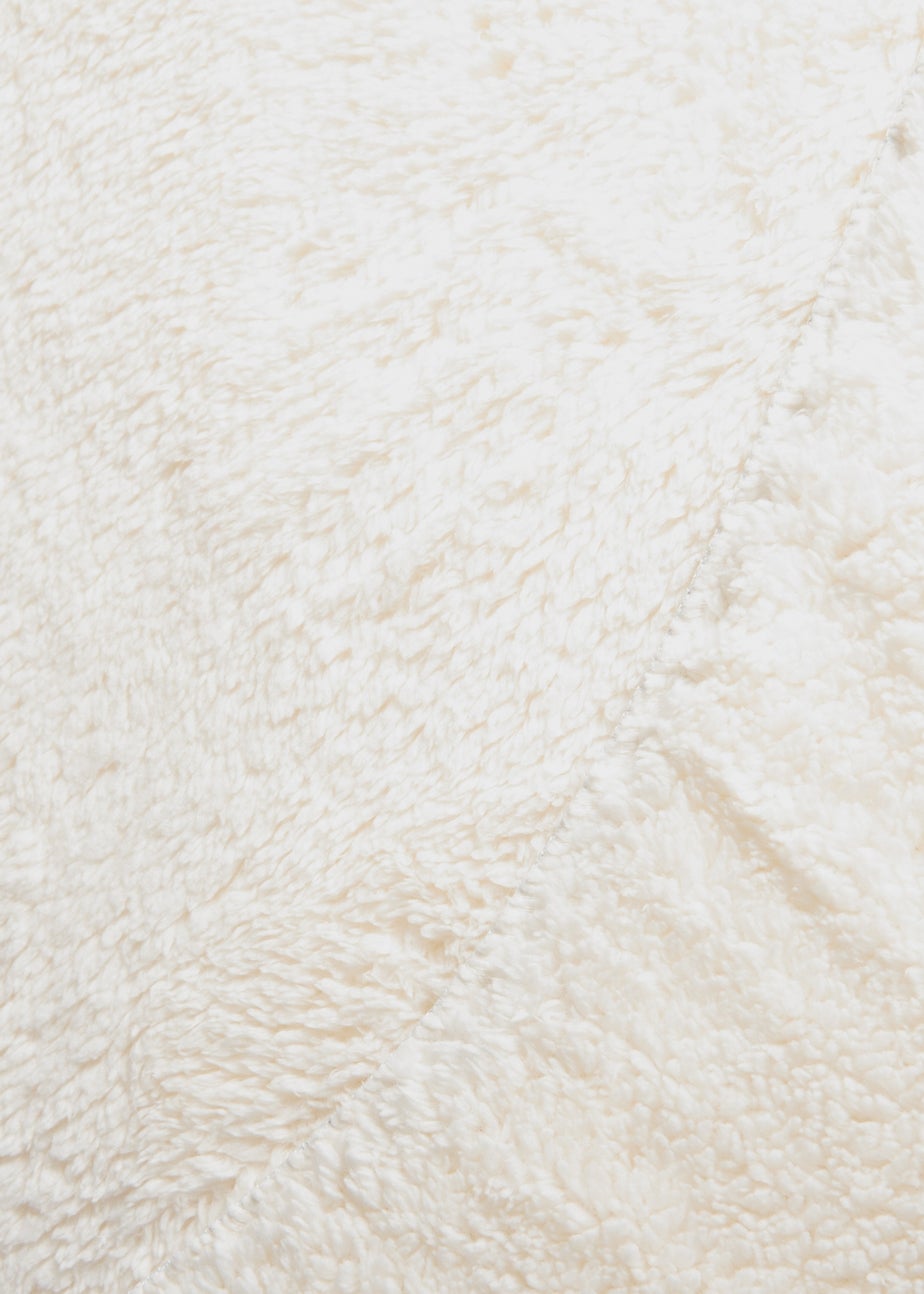 Cream Teddy Fleece Bed Sheet