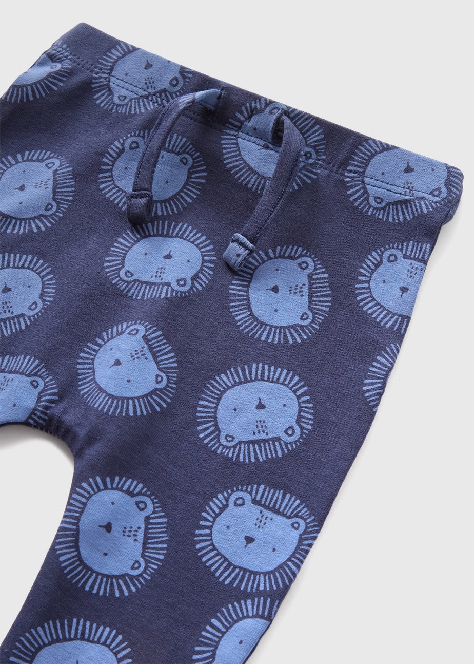 Baby Blue Lion Print Leggings (Newborn-23mths)
