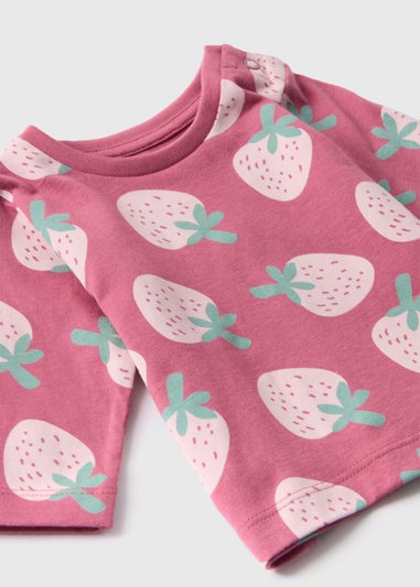 Baby Pink Strawberry Print T-Shirt (Newborn-23mths)