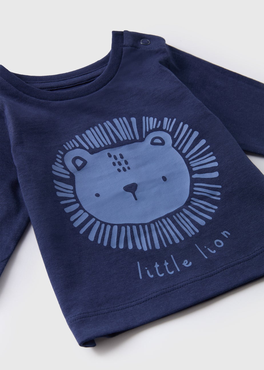 Baby Blue Lion Print T-Shirt (Newborn-23mths)