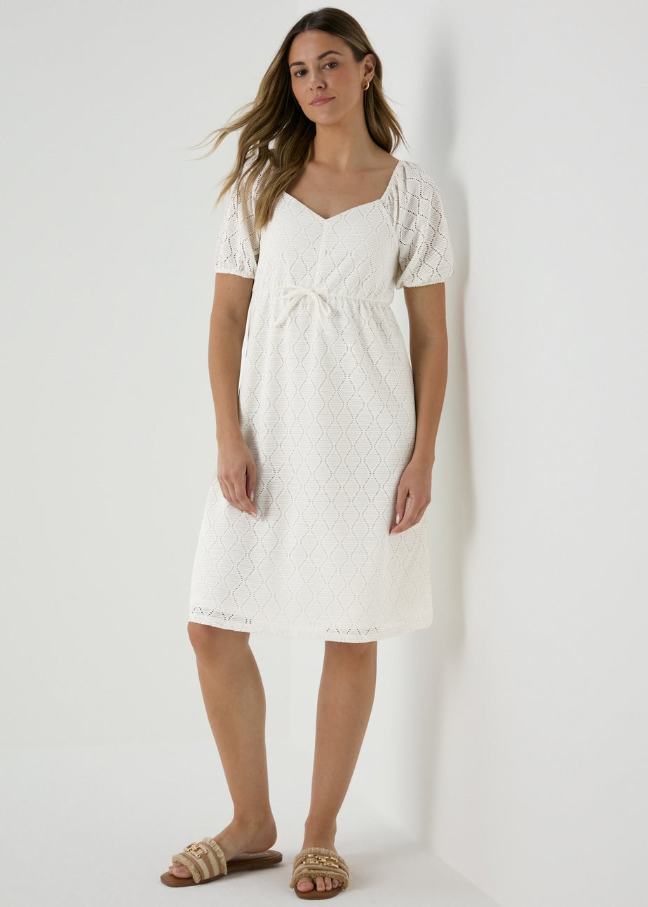 Ecru Sweetheart Mini Dress