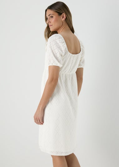 Ecru Sweetheart Mini Dress