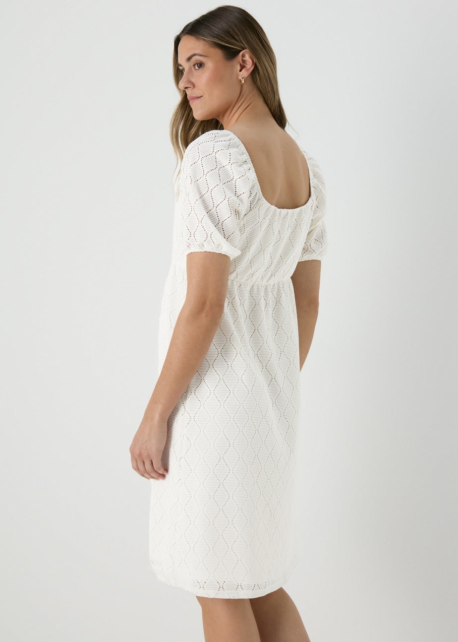 Ecru Sweetheart Mini Dress