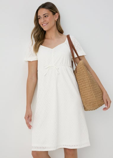 Ecru Sweetheart Mini Dress