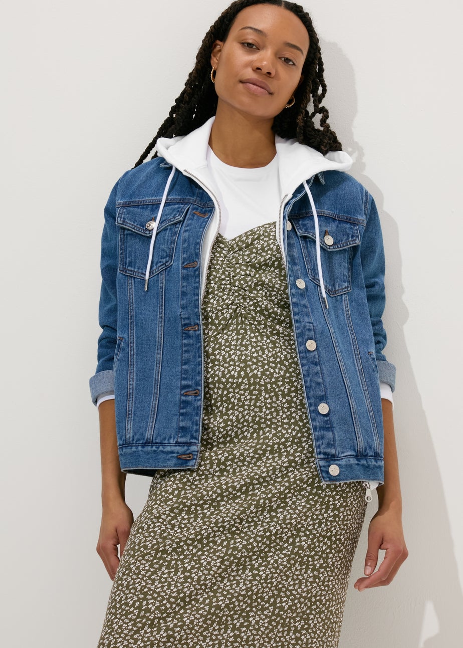 Green Floral Print Cami Midi T Shirt Dress