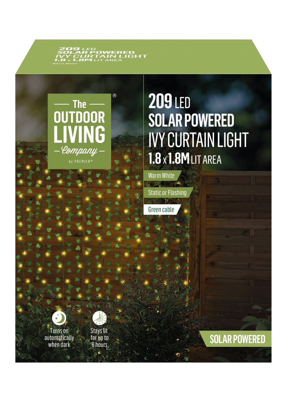 Premier Decorations 209 Solar Powered LED Ivy Curtain Light