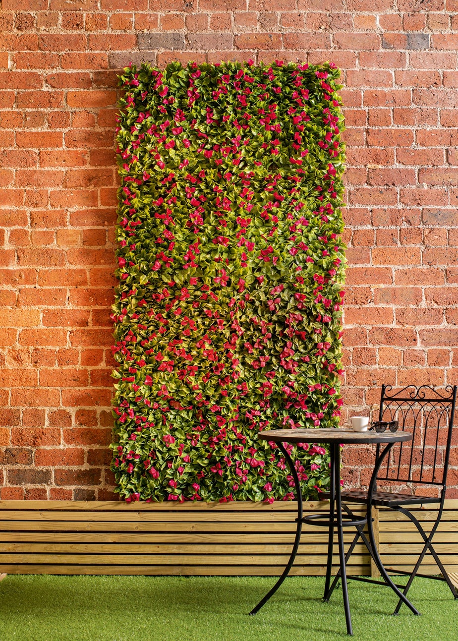 Premier Decorations Bougainvillea Artificial Living Wall Panel (100cm x 100cm)