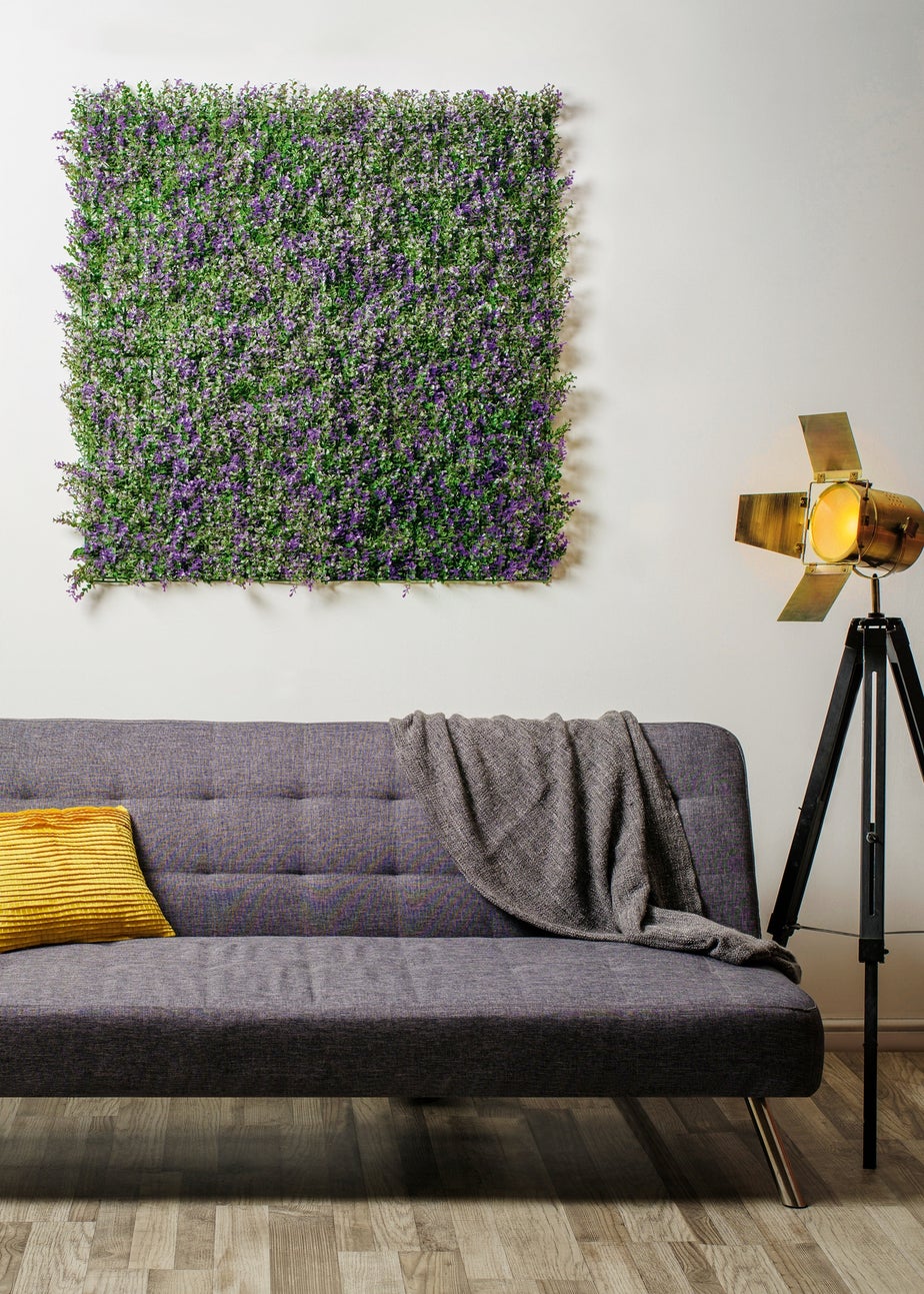 Premier Decorations Lavender Artificial Living Wall Panel (100cm x 100cm)