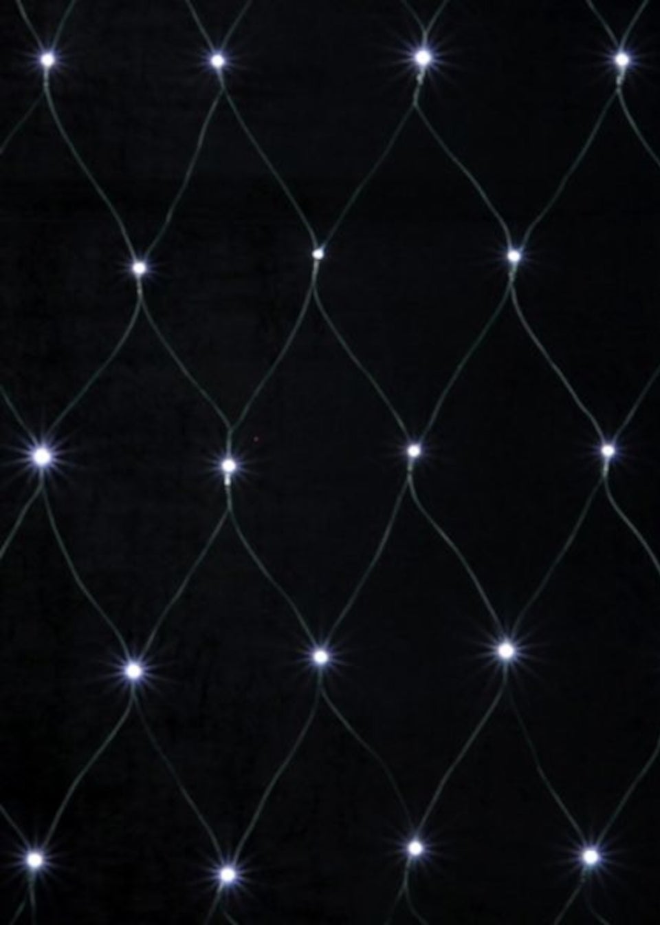 Premier Decorations 64 Cool White Solar Powered LED Net Lights