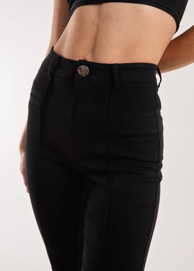 Pink Vanilla Black Slim Fit Seam Detail Trousers
