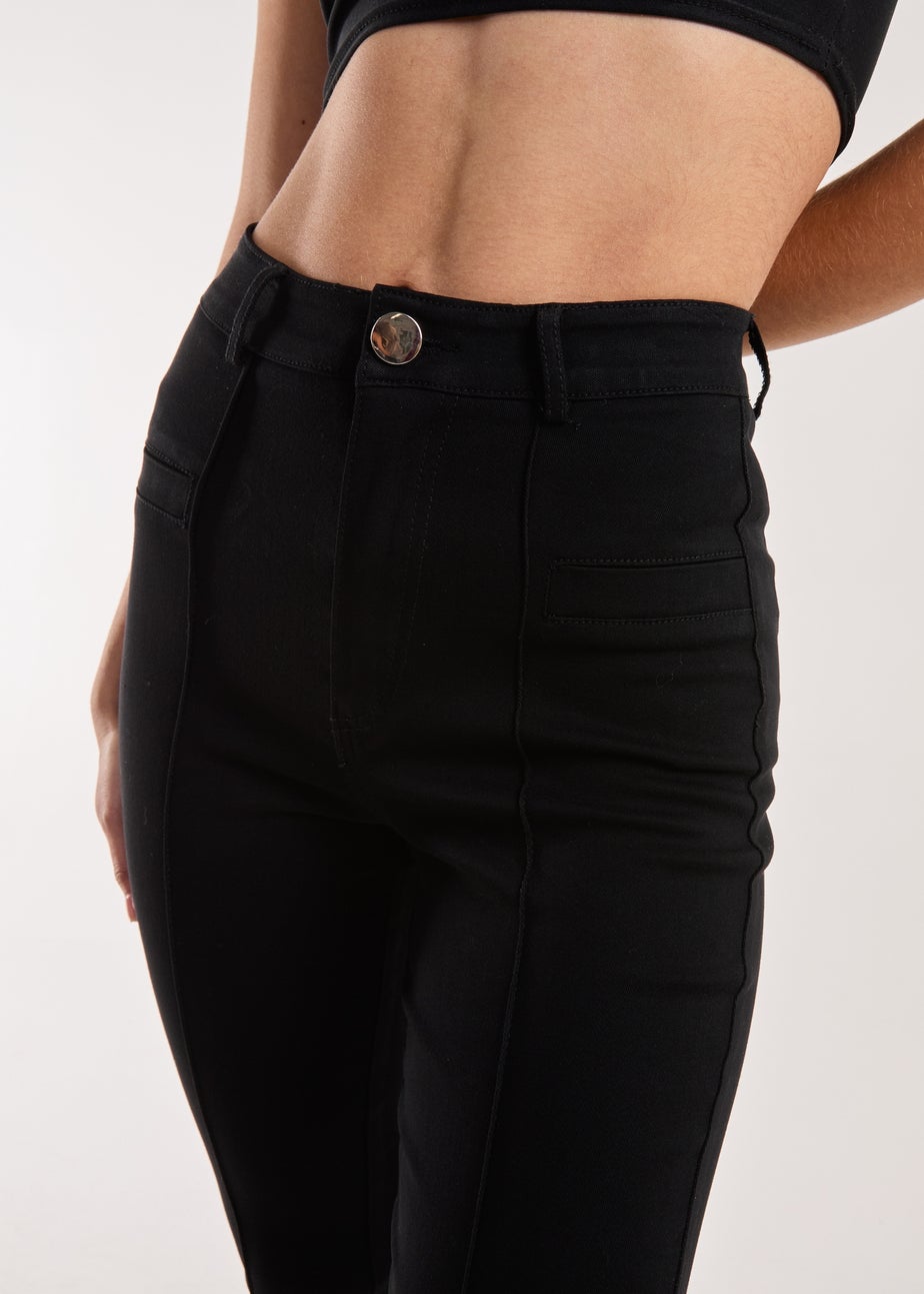 Pink Vanilla Black Slim Fit Seam Detail Trousers