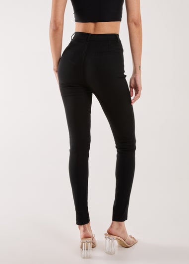 Pink Vanilla Black Slim Fit Seam Detail Trousers