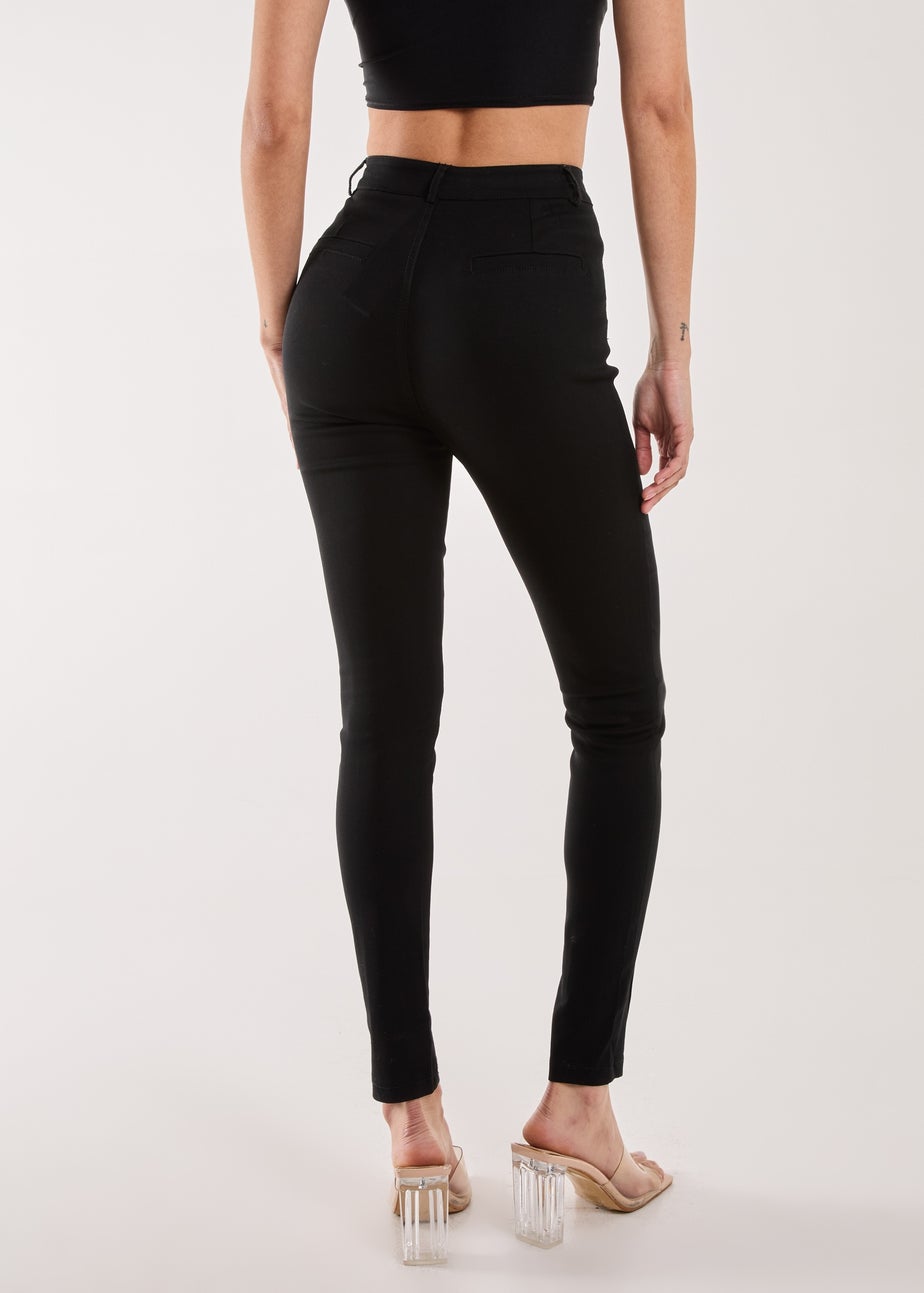 Pink Vanilla Black Slim Fit Seam Detail Trousers