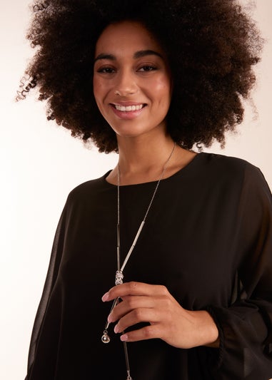 Blue Vanilla Black Batwing Necklace Top