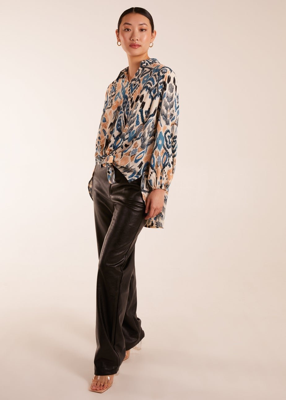 Blue Vanilla Blue Abstract Printed Shirt