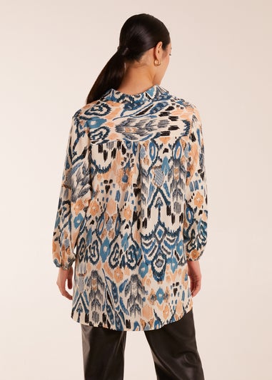 Blue Vanilla Blue Abstract Printed Shirt