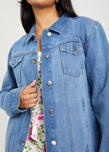 Brave Soul Blue Oversized Denim Jacket