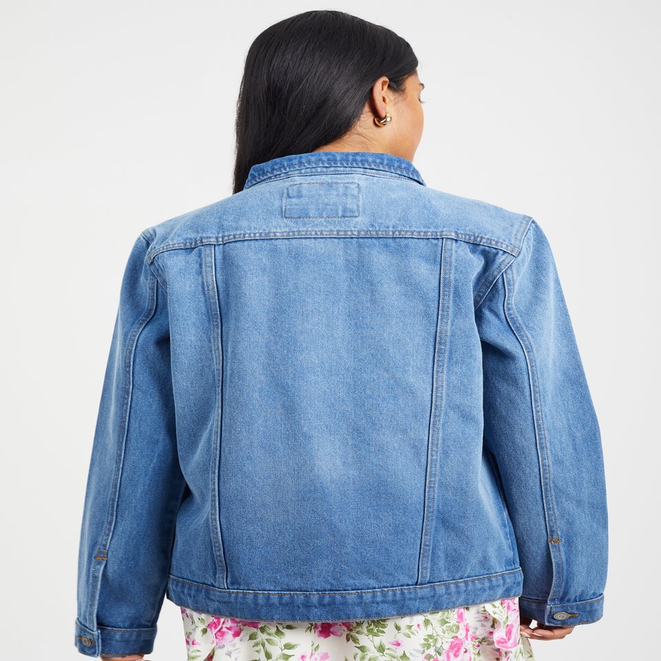 Brave Soul Blue Oversized Denim Jacket
