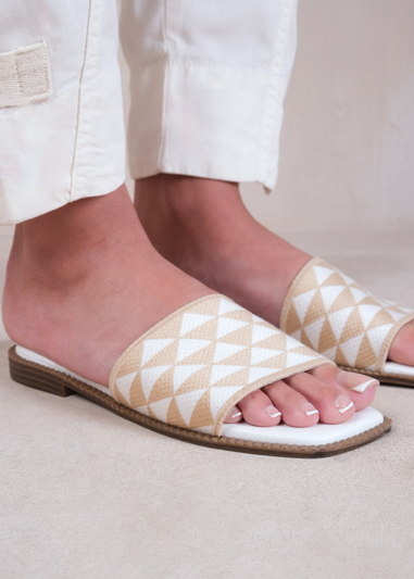 Where's That From Cream Pu Sycamore Flat Sandals