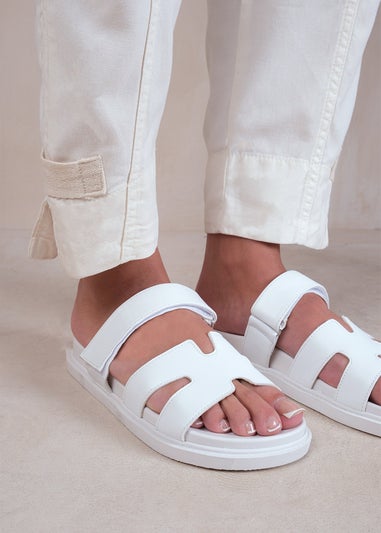 Where's That From White Pu Adagio Strappy Sandals