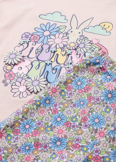 Girls Multicolour Pink Top & Leggings Set (1-7yrs)