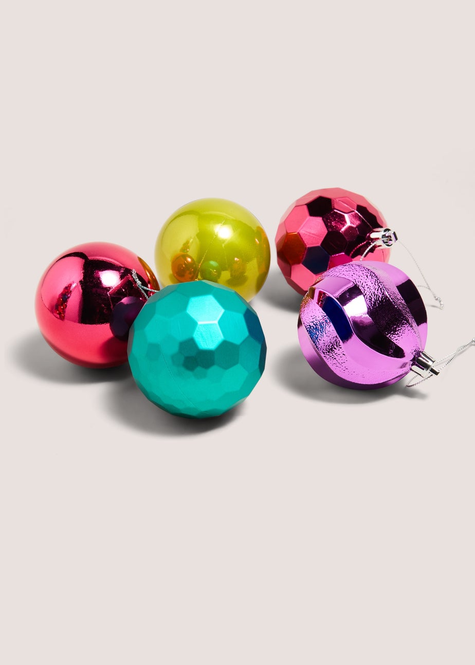 30 Pack Joyful Multicolour Baubles