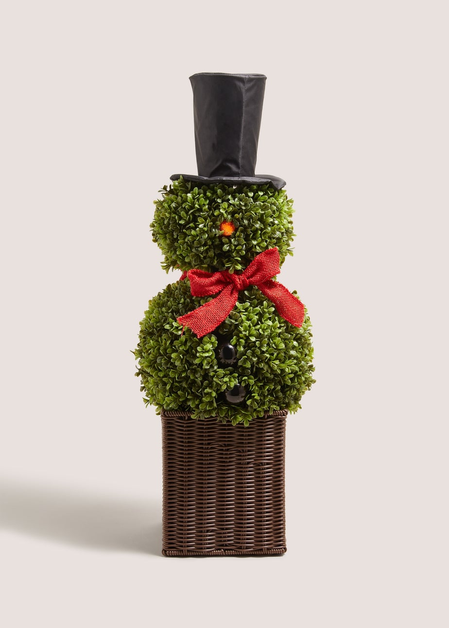 Winter Poem Christmas Snowman Topiary