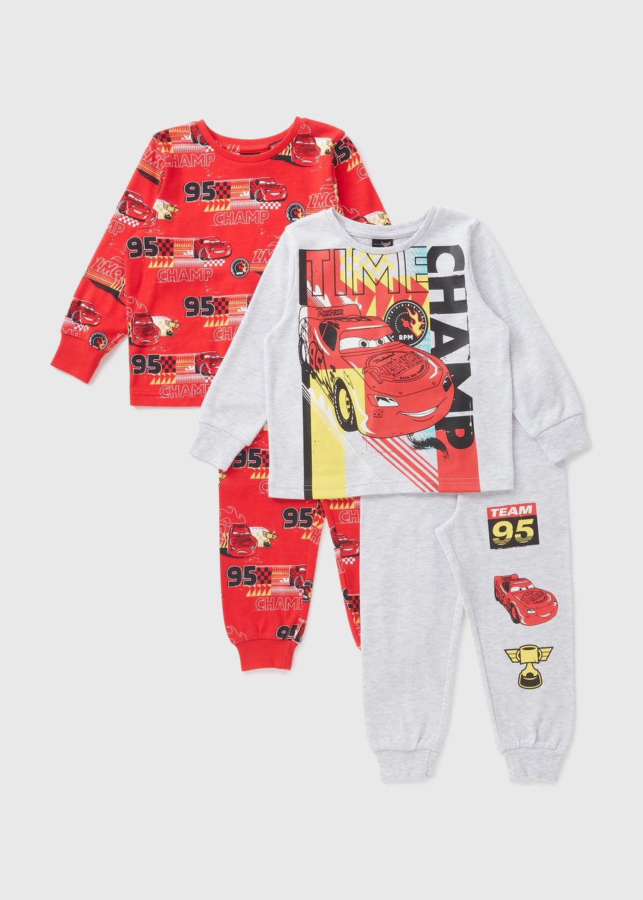 Cars 2 Pack Kids Red Lightening McQueen Pyjama Set (1-7yrs)