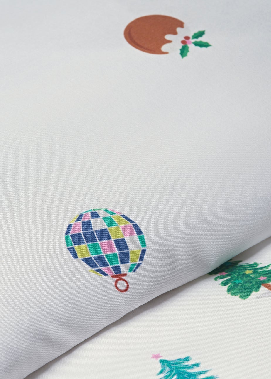Joyful Christmas Print Duvet Set