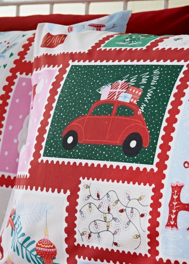 Joyful Christmas Postcard Duvet Set