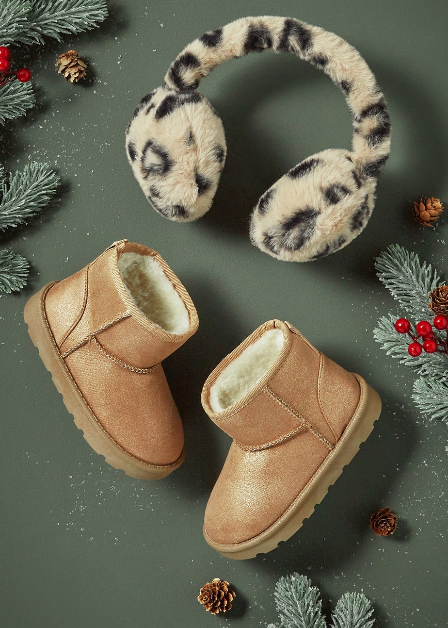 Girls Leopard Print Earmuffs