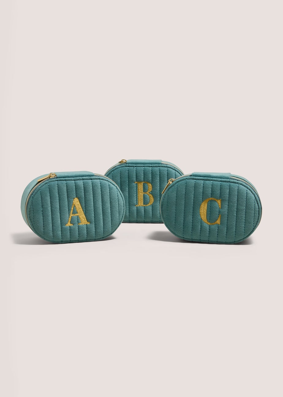 Teal Alphabet Jewellery Box