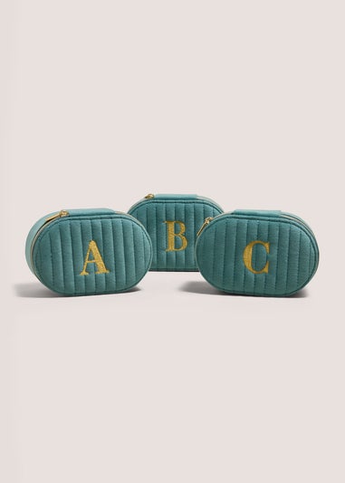 Teal Alphabet Jewellery Box