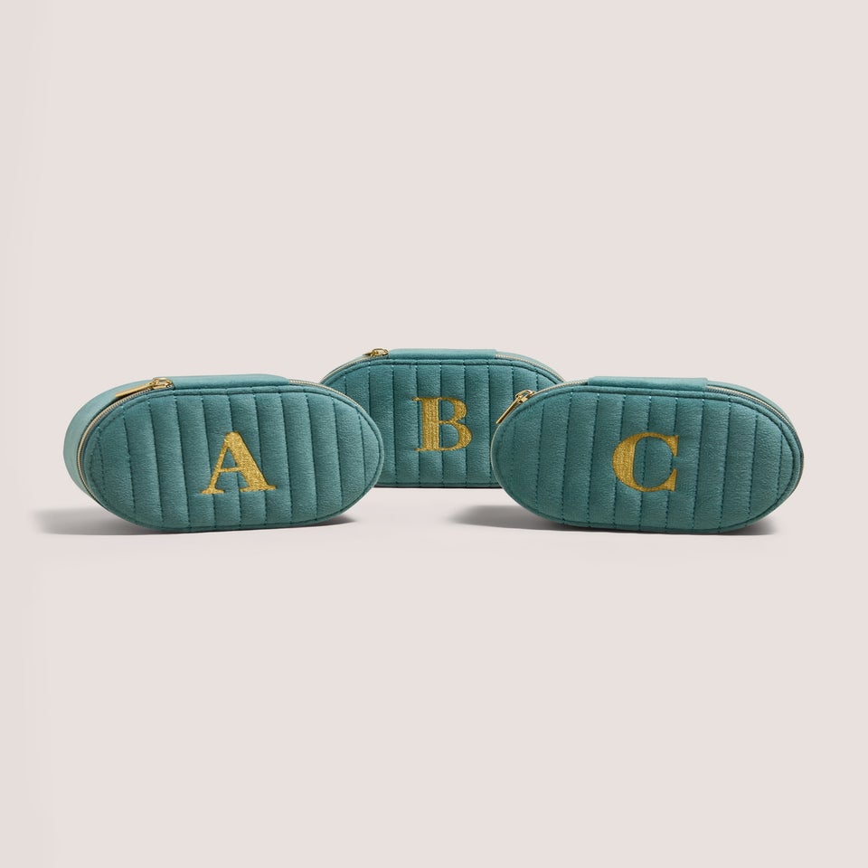 Teal Alphabet Jewellery Box