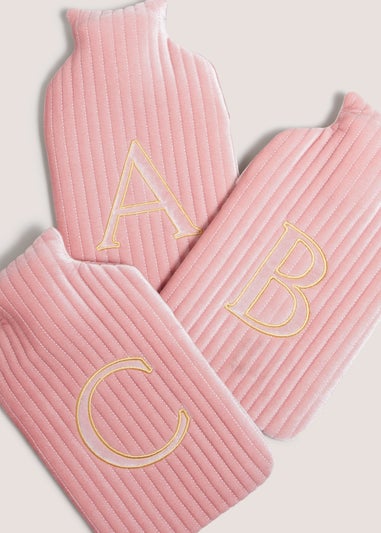 Pink Alphabet Hot Water Bottle