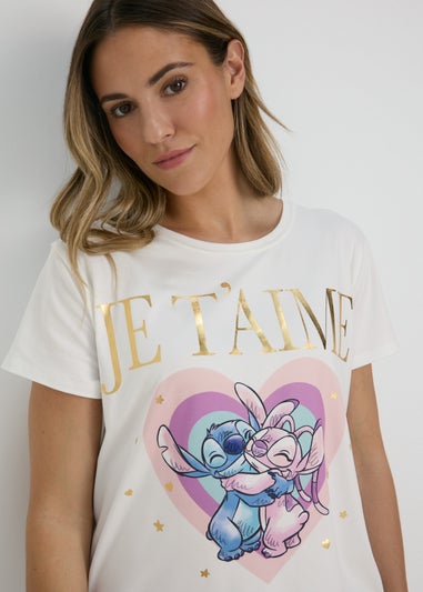 Disney Cream Stitch Pyjama Set