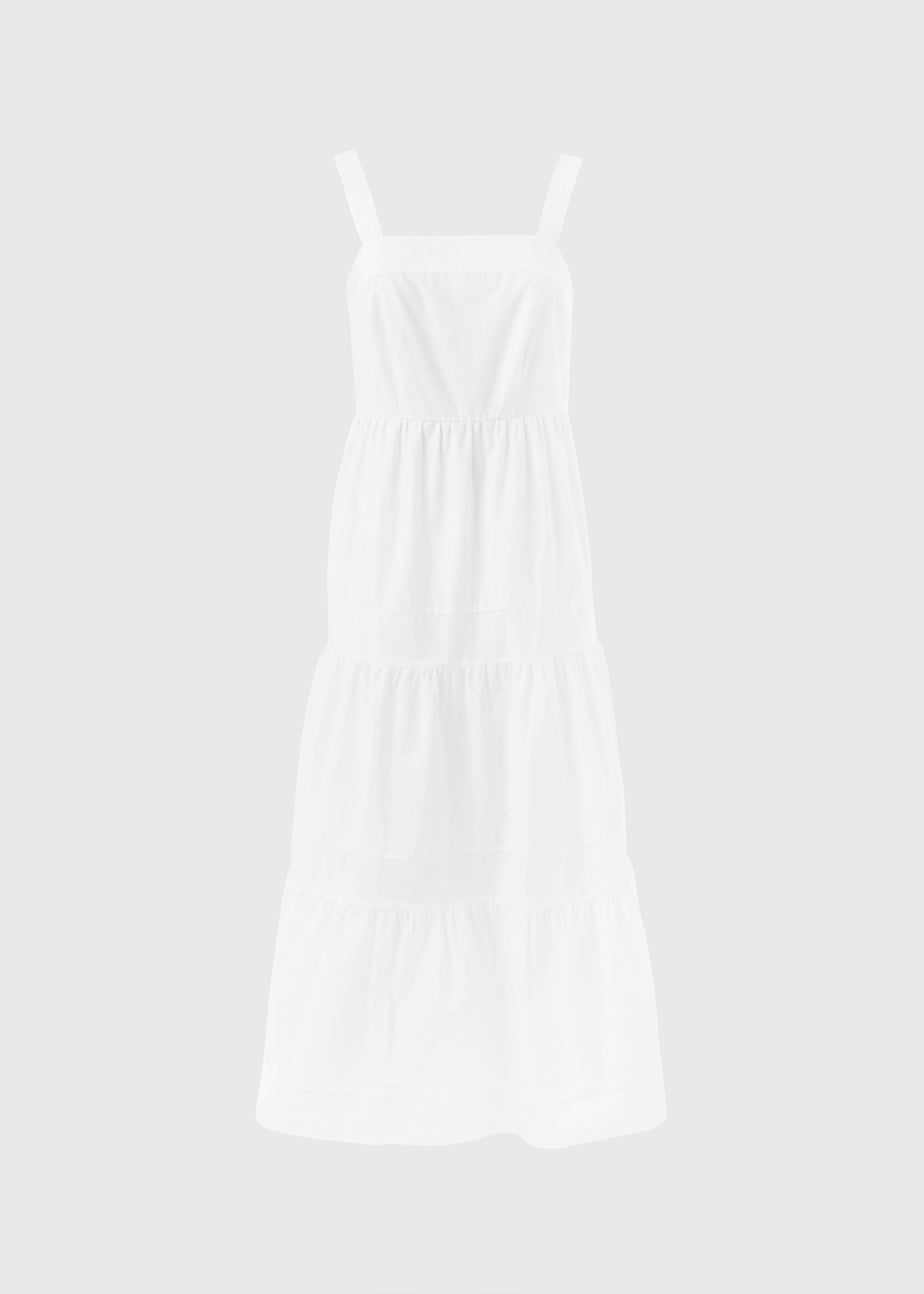 White Tiered Maxi Dress