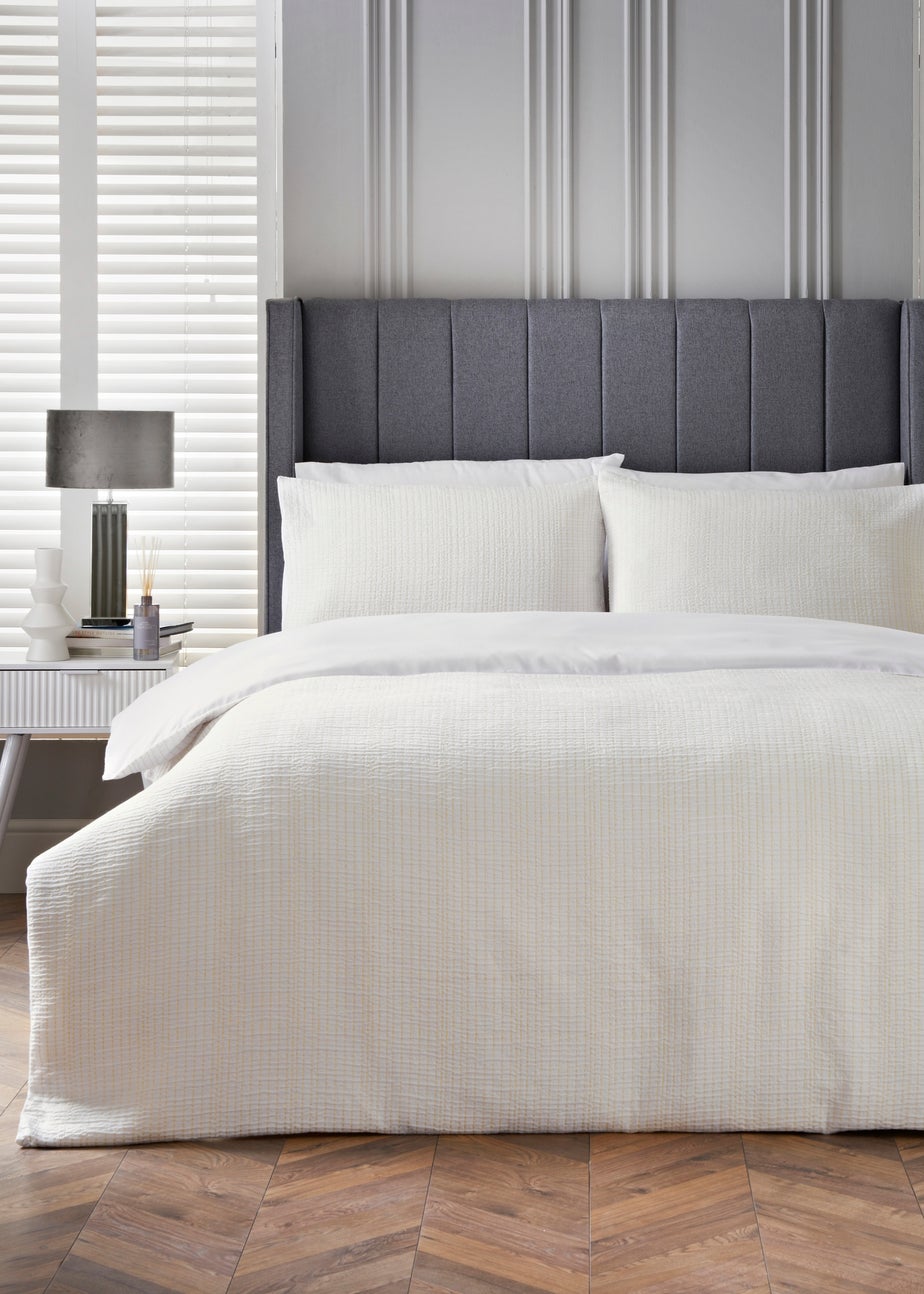 White Metallic Duvet Set