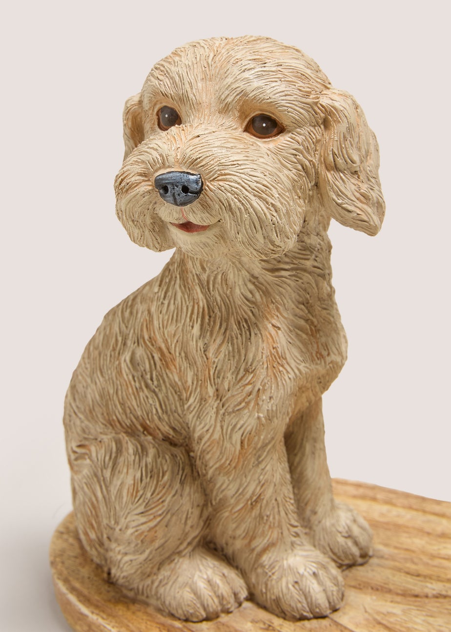 Beige Cockapoo Toilet Roll Holder