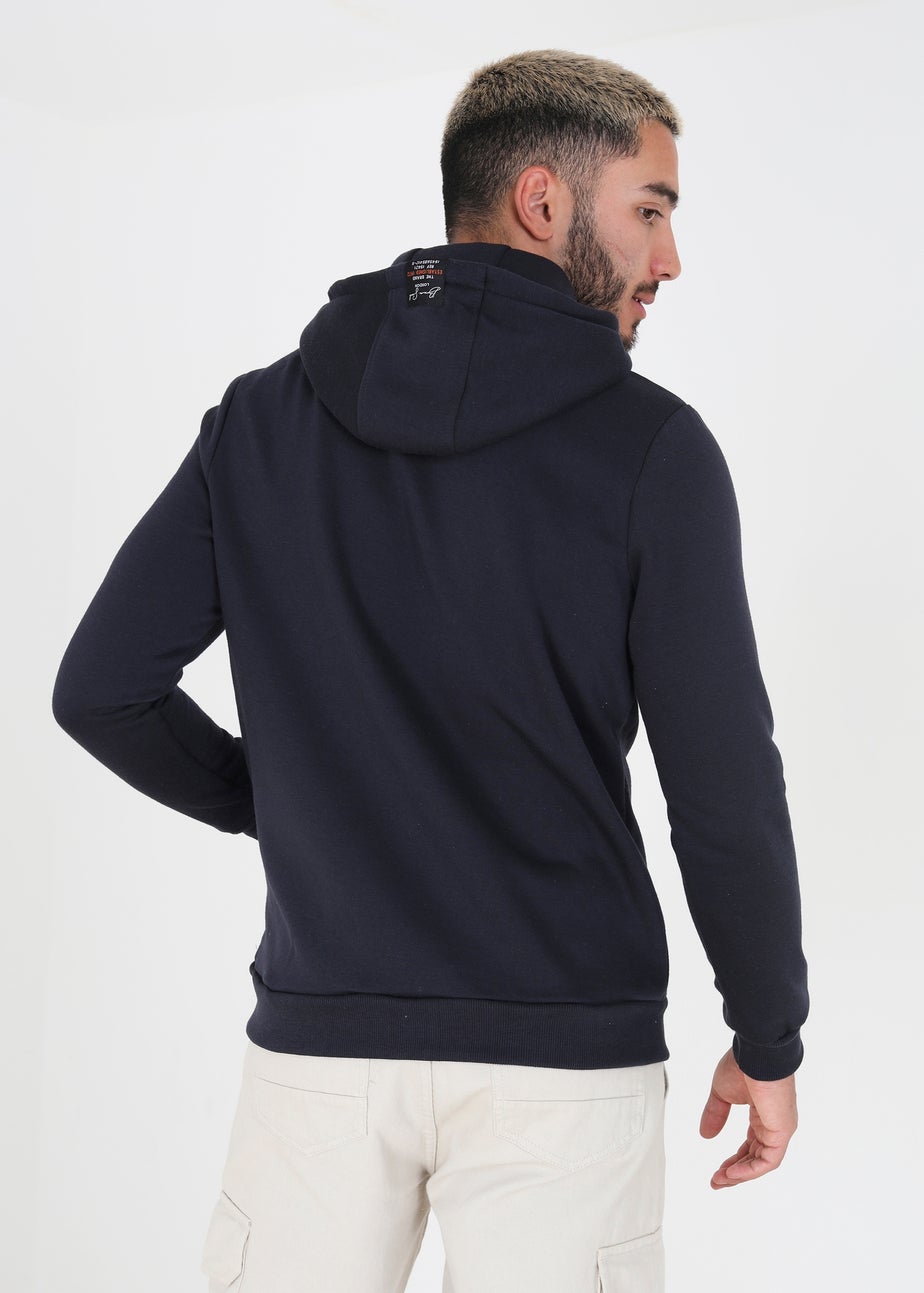 Brave Soul Navy Overhead Hoodie