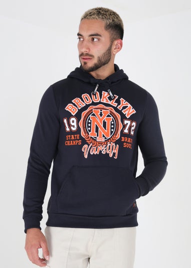 Brave Soul Navy Overhead Hoodie