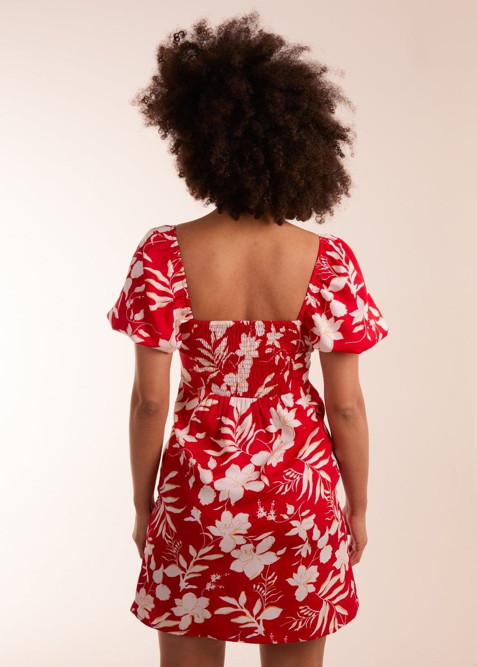 Blue Vanilla Red Ring Detail Mini Dress