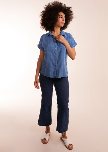 Blue Vanilla Blue Button Front Shirt