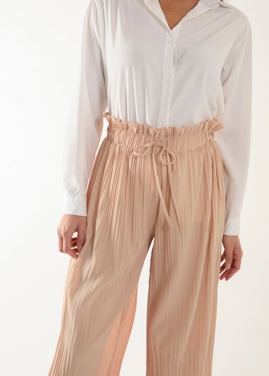 Blue Vanilla Stone Pleated Trousers