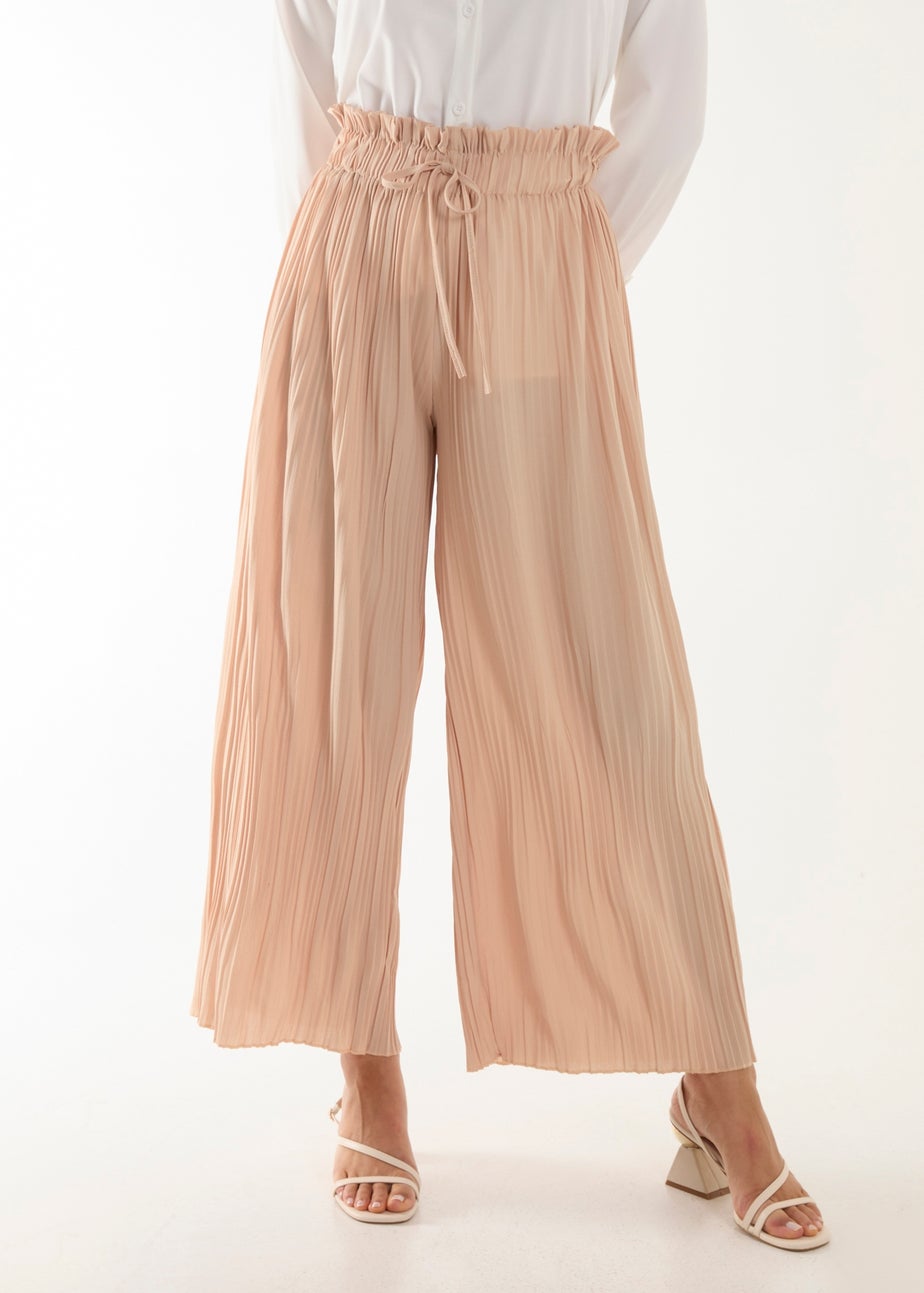 Blue Vanilla Stone Pleated Trousers