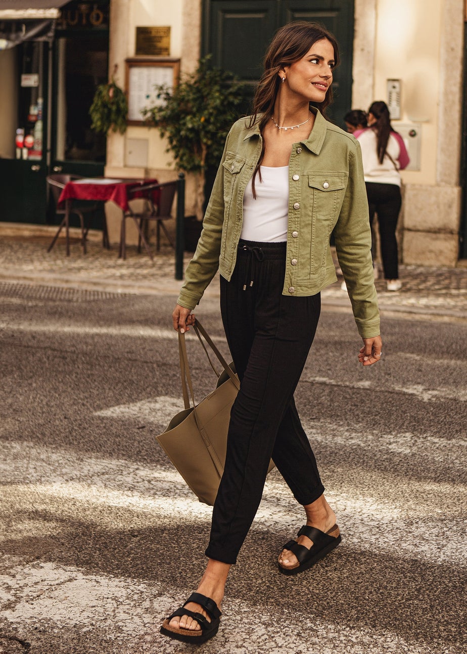 Threadbare Olive Rome Classic Denim Jacket