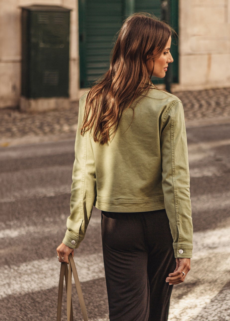 Threadbare Olive Rome Classic Denim Jacket