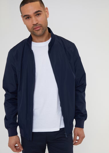 Threadbare Navy Showerproof Harrington Style Jacket