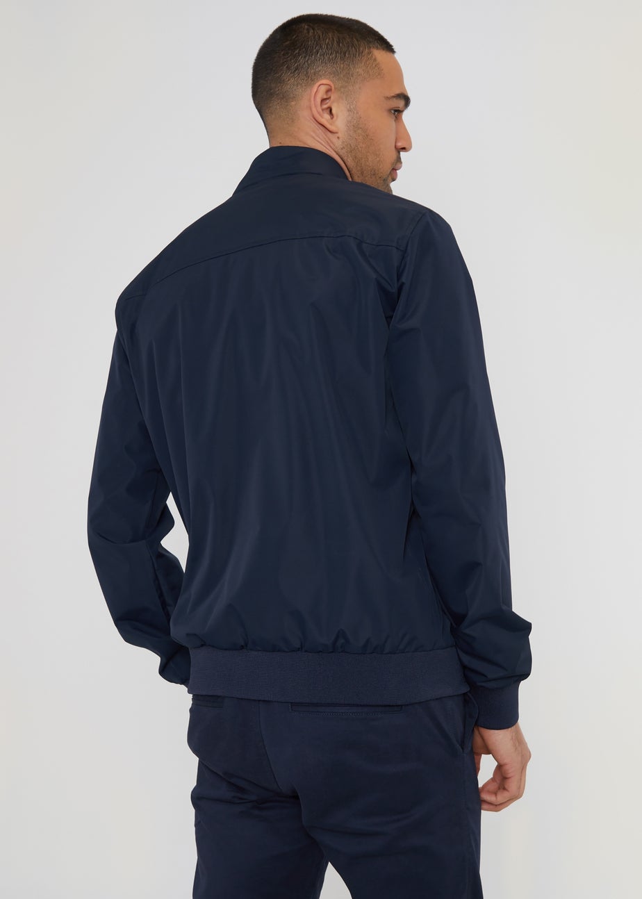 Threadbare Navy Showerproof Harrington Style Jacket