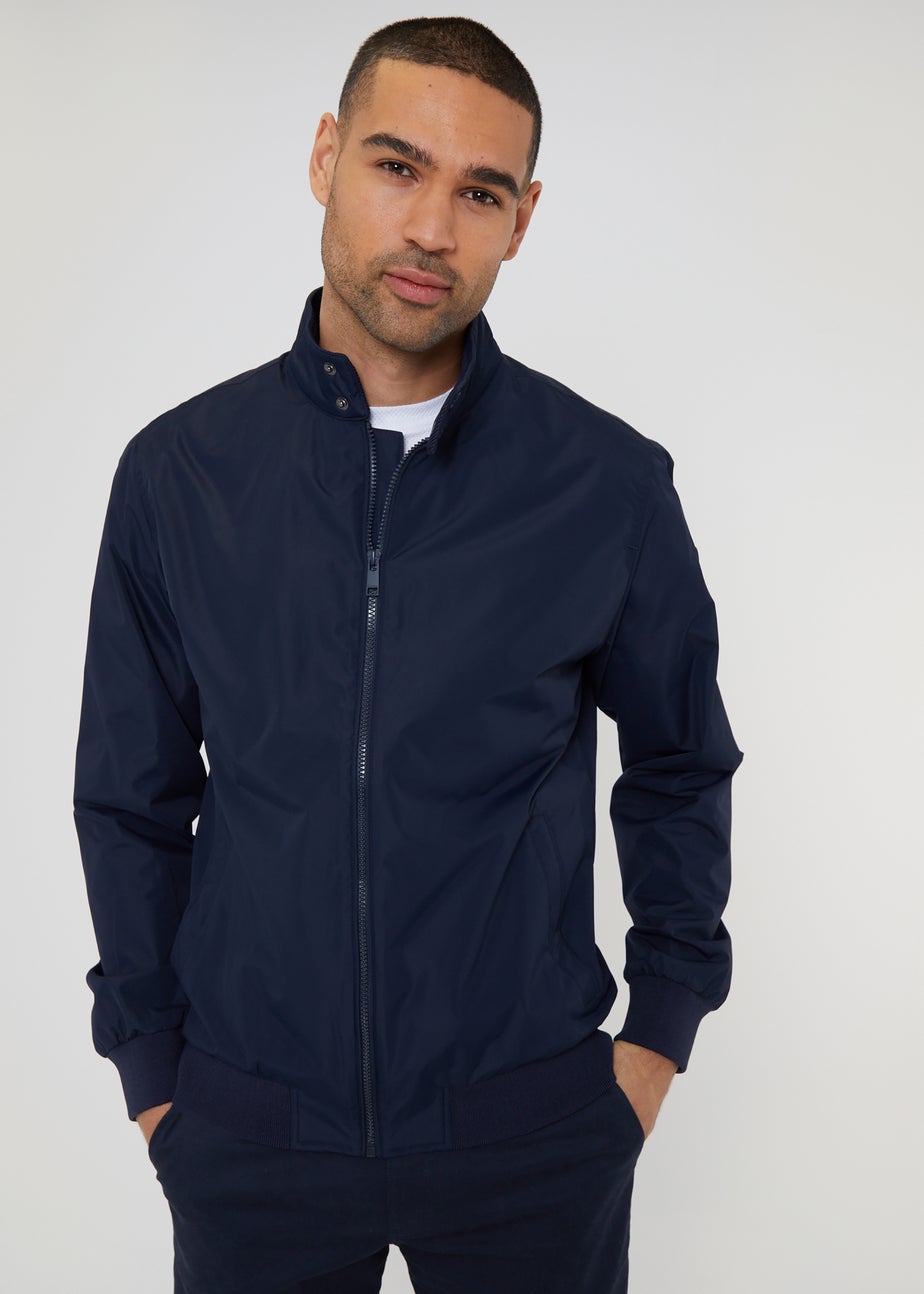 Threadbare Navy Showerproof Harrington Style Jacket